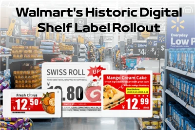 Lanzamento histórico de etiquetas de estante dixital de Walmart
